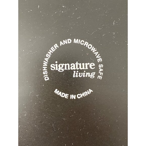 4 Signature Living Square Salad Plate Taupe Black Reactive Glaze Ceramic Replace - Picture 5 of 10